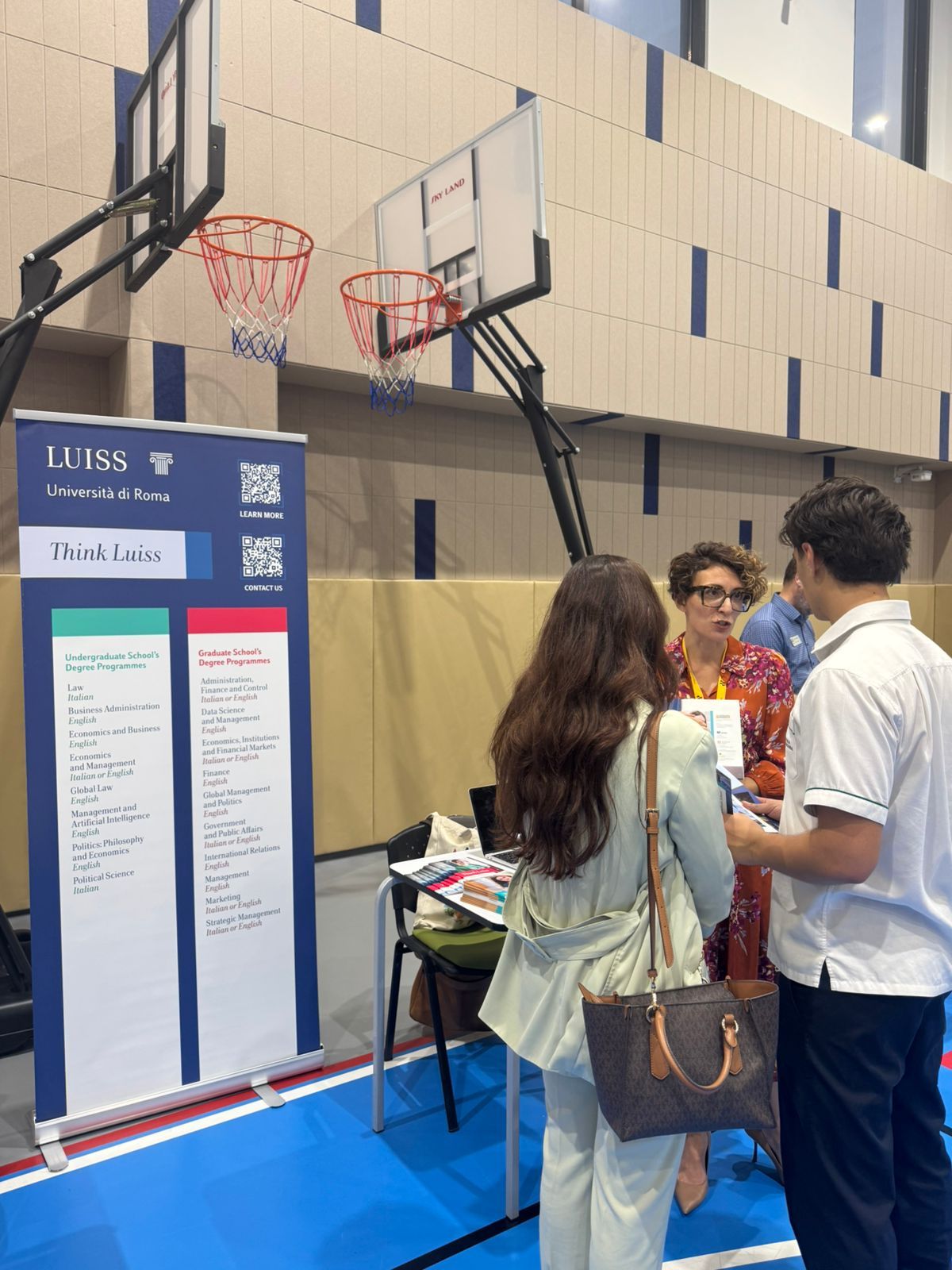 Luiss Guido Carli stand with prospective students